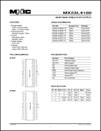 Click here to download MX23L4100 Datasheet