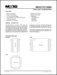 Click here to download MX27C1000PC-55 Datasheet