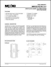 Click here to download MX27C4111 Datasheet