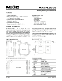 Click here to download MX27L2000PI-25 Datasheet
