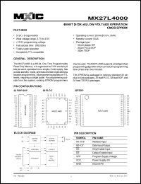 Click here to download MX27L4000TC-25 Datasheet