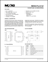 Click here to download MX27L512TC-12 Datasheet