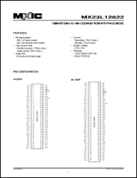 Click here to download MX23L12822YC-12 Datasheet