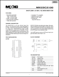 Click here to download MX23C2100PC-12 Datasheet