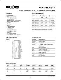 Click here to download MX23L1611 Datasheet