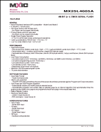 Click here to download MX25L4005AZMI-12G Datasheet