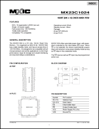 Click here to download MX23C1024PC-12 Datasheet