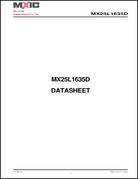 Click here to download MX25L1635DM1I-12G Datasheet