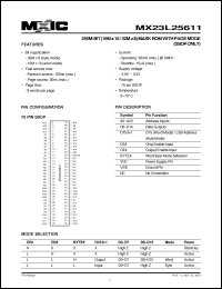 Click here to download MX23L25611MC-10 Datasheet