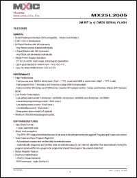 Click here to download MX25L2005 Datasheet