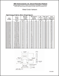 Click here to download MDE-25S122K Datasheet