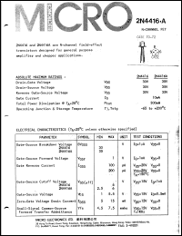 Click here to download 2N4416A Datasheet