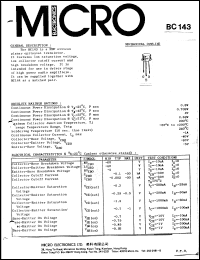 Click here to download BC143 Datasheet