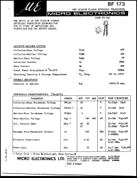 Click here to download BF173 Datasheet