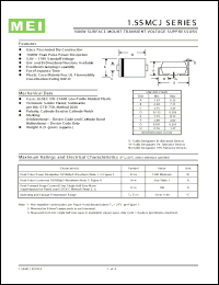 Click here to download 1.5SMCJ160CA Datasheet