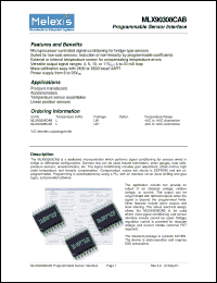 Click here to download MLX90308CABL Datasheet
