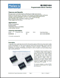 Click here to download MLX90314 Datasheet