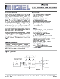 Click here to download MIC2560-1BWM Datasheet