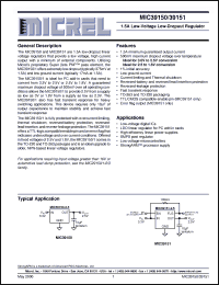 Click here to download MIC39151-2.5BT Datasheet