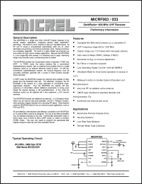Click here to download MICRF003BM Datasheet