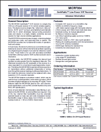 Click here to download MICRF004BN Datasheet