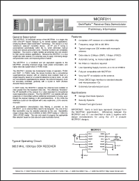 Click here to download MICRF011BN Datasheet