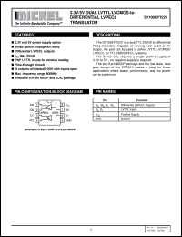 Click here to download SY100EPT22 Datasheet