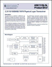 Click here to download KS8721BL Datasheet