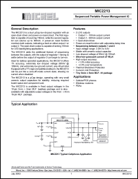 Click here to download MIC2213-KNBML Datasheet