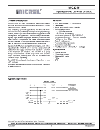 Click here to download MIC2215-AAABML Datasheet