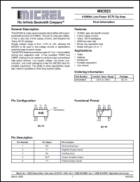 Click here to download MIC923BC5 Datasheet