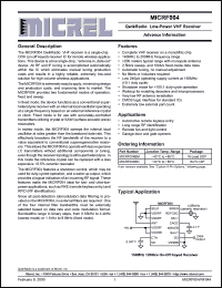 Click here to download MICRF004 Datasheet