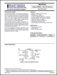 Click here to download MICRF005BM Datasheet