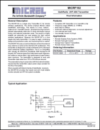 Click here to download MICRF102 Datasheet