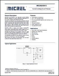 Click here to download MIC2013-1.2YML Datasheet