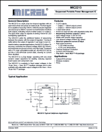 Click here to download MIC2213-AAYML Datasheet