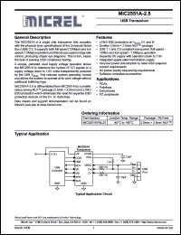 Click here to download MIC2551A-2.5 Datasheet