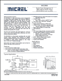 Click here to download MIC2800-D24MYML Datasheet