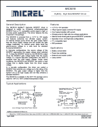 Click here to download MIC5018YM4 Datasheet