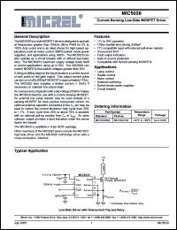 Click here to download MIC5020YM Datasheet