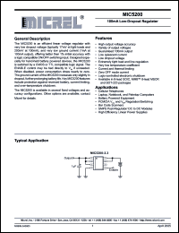 Click here to download MIC5200-3.3YMM Datasheet