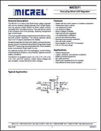 Click here to download MIC5211-3.3YM6 Datasheet