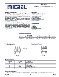 Click here to download MIC922BC5 Datasheet