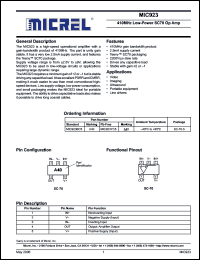 Click here to download MIC923YC5 Datasheet