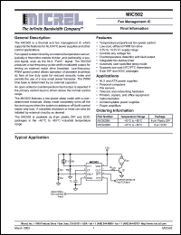 Click here to download MIC502BN Datasheet