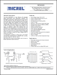 Click here to download MIC22400 Datasheet