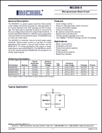 Click here to download MIC809-5SYC3 Datasheet