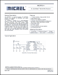 Click here to download MICRF211 Datasheet