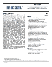 Click here to download MICRF507YMLTR Datasheet