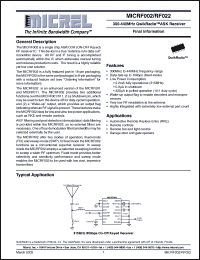 Click here to download MICRF002_03 Datasheet
